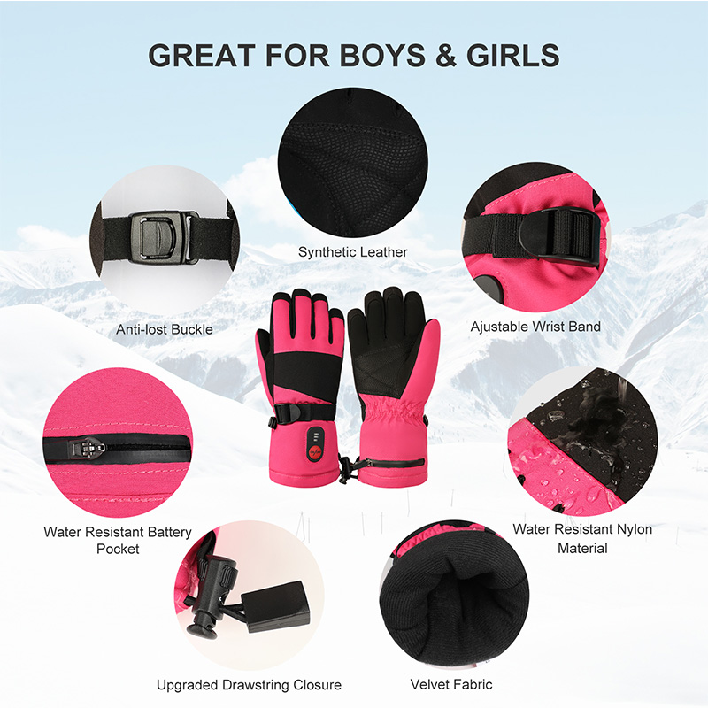 2026 Heated Gloves Kids Childr - Ski Glove Waterproof review and price